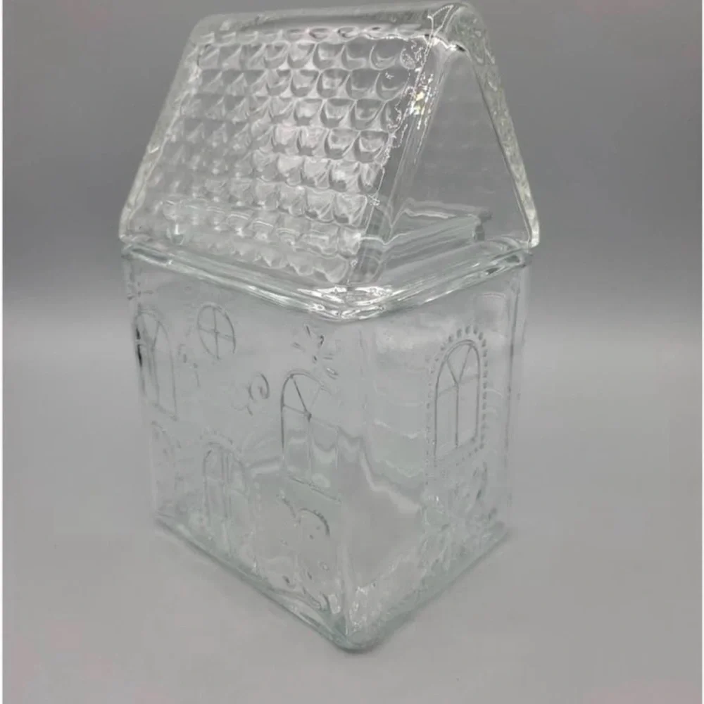 Clear Glass Gingerbread House Jar - Picture 3 of 3